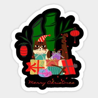 meowy christmas Sticker